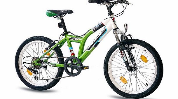 KCP 20`` KCP MOUNTAIN BIKE KIDS JETT SF 6 speed SHIMANO white green (wg) - (20 inch)