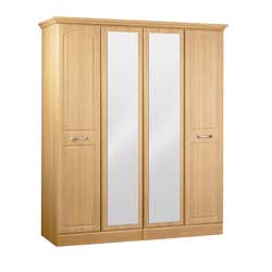 Kingstown - Marque 4 Door Centre Mirror Wardrobe