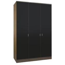 - Mono Black 3 Door Wardrobe + Cornice