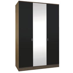 - Mono Black 3 Door Wardrobe with