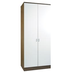 - Mono White 2 Door Wardrobe + Cornice