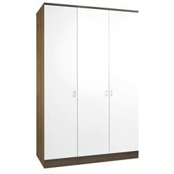 - Mono White 3 Door Wardrobe + Cornice