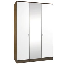 Kingstown - Mono White 3 Door Wardrobe with