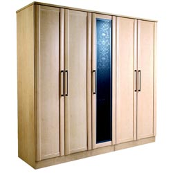 - Westbury 5 Door Wardrobe with Glass