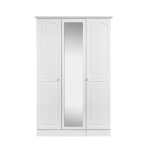 Kingstown Greenwich White 3 Door Mirror Wardrobe