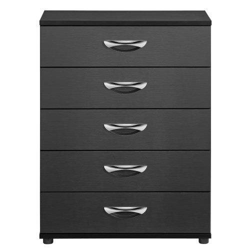 Modern 5 Drawer Chest In Black Graphite