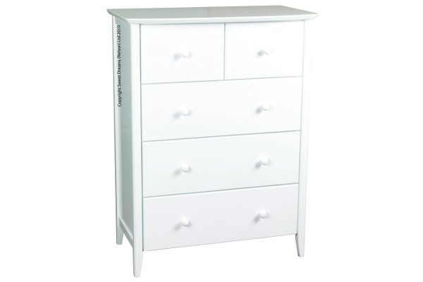 5 Drawer Chest White