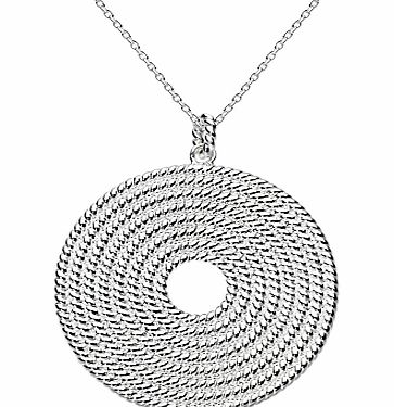 Kit Heath Large Ravel Disc Sterling Silver Pendant