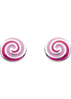 Silver Lollipop Swirl Stud Earrings