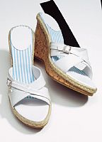 Kit Womens Wedge Mules