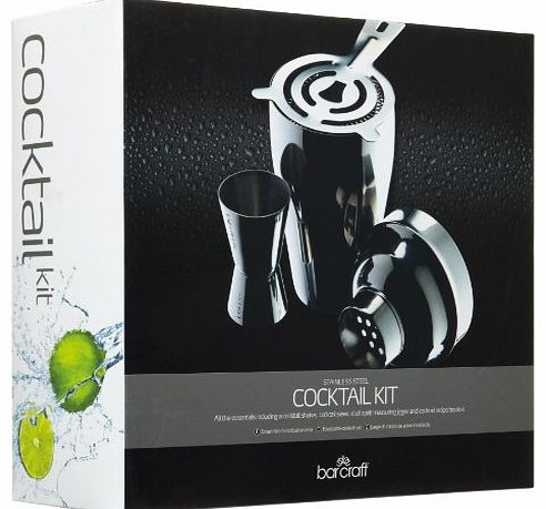 Kitchen Craft 3-Piece Bar Craft Stainless Steel Cocktail Set