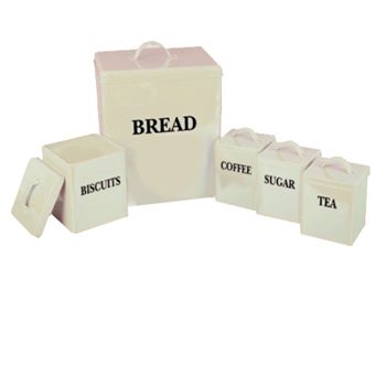 Kitchen Storage Containers Cream Marked