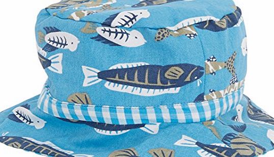 Kite Baby-Boys Reversible Ocean Sunhat, Blue, 12-18 Months (Manufacturer Size:1-3 Years)