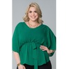 Chantal Chiffon Blouse In Emerald