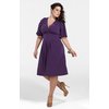 LILY SURPLICE DRESS PLUM