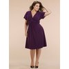 LOLA RUCHED DRESS - SUGAR PLUM