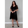 Retro Glam Lace Dress in Black