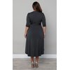 WINONA HI-LO HEM WRAP DRESS IN BLACK - PRE ORDER