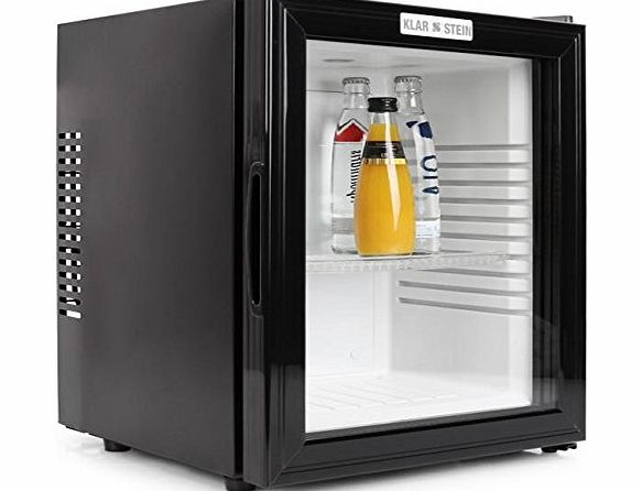 Klarstein MKS-12 Mini Bar Fridge - (24 L, Glass Door amp; Low Noise Emission) - Black