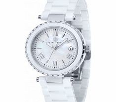 Klaus Kobec Ladies Venus White Ceramic Watch