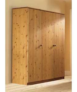 Kobe 3-Door Wardrobe - Pine