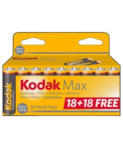 Alkaline AA Batteries - 36 Pack