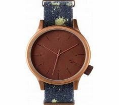 Komono Mens Magnus Print Series Acid Denim Watch