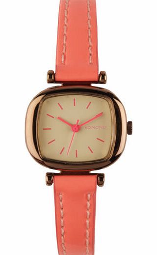 Womens Komono Moneypenny Watch - Dayglow Coral