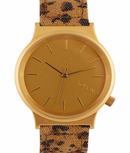 Womens Komono Wizard-Print Series Watch - Leopard