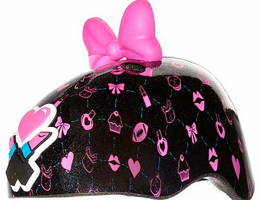 Glamour Print Bike Helmet - Girls