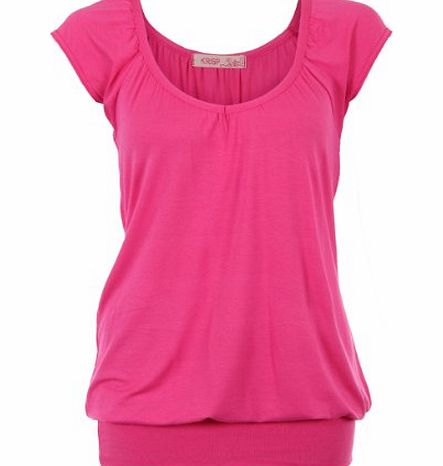 Krisp  Ladies Low Cut Plain Hip Long Line Top T Shirt Tunic Summer Holiday 7604 (10,Mocha)