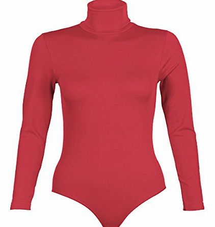 Krisp Turtle Neck Bodysuit (M/L,Red)