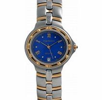 Krug Baumen Mens Regatta Blue Steel Gold Watch