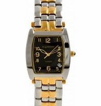 Krug Baumen Mens Tuxedo Black Gold Silver Watch