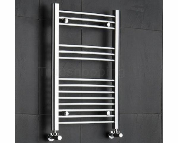  Premium Chrome Curved Heated Bathroom Towel Radiator Rail 800mm x 500mm