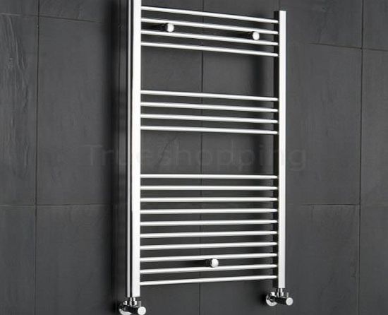 KUDOX  Premium Chrome Flat Heated Bathroom Towel Radiator Rail 1000mm x 500mm