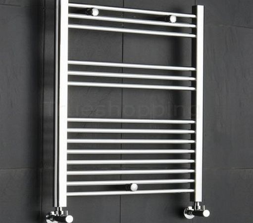 KUDOX  Premium Chrome Flat Heated Bathroom Towel Radiator Rail 600mm x 800mm