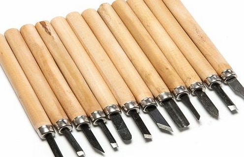 Kurtzy 12 Pc Wood Clay Craft Metal Hand Carving Tool Set by Kurtzy TM