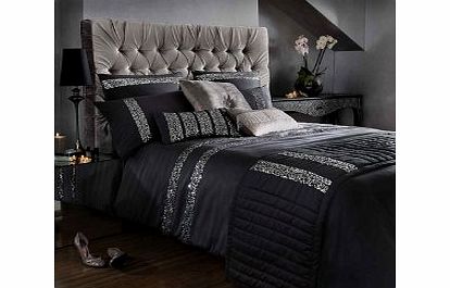 Kylie at Home Safia Bedding Black Duvet Cover King