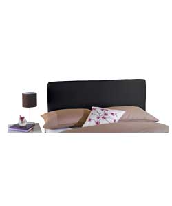 Kyoto Futons Black Faux Suede Slab Headboard - Double