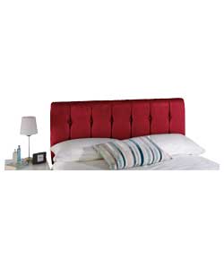 Kyoto Futons Red Chenille Button Headboard - Kingsize