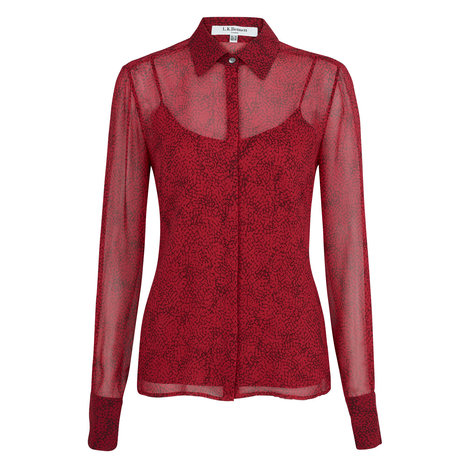 L.K. Bennett Antonio Blouse Colour Burgundy