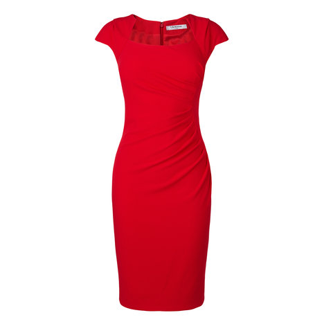 Corvina Crepe Tailored Dress Colour Lipstick