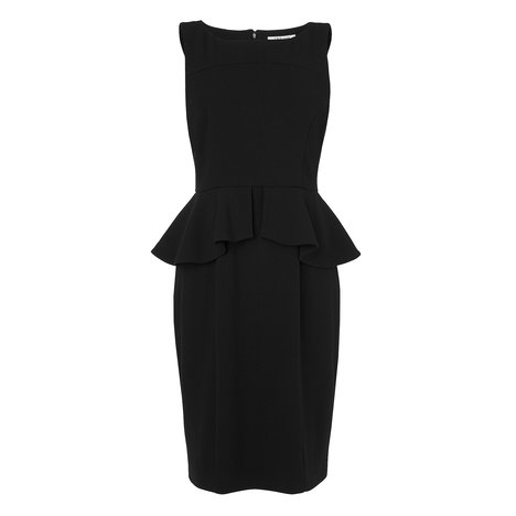 Jetta Crepe Peplum Dress Colour Black