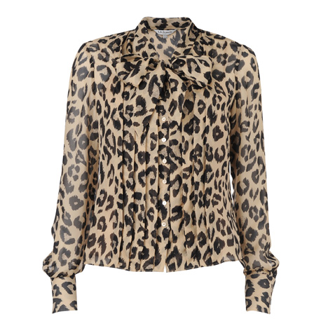 L.K. Bennett Rosetta Blouse Colour Leopard