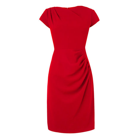 Sabrina Tailored Pleat Dress Colour Lipstick