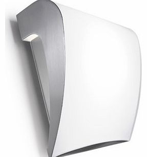 LA CREU Leds C4 La Creu Indoor Lighting Boomerang Wall Light, Optic Glass, Satin Nickel