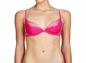 La Perla Mezzanote pink silk blend plunge bra