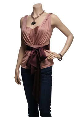 La Petite Salope Tearose Pink Draped Top by La Petite Salope