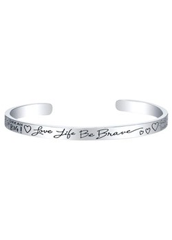 LA Rock Silver `Dream Big` Bangle 531938